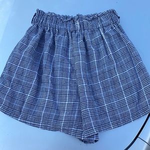 Black & White Plaid Shorts